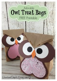 two owl treat bags with the title overlay