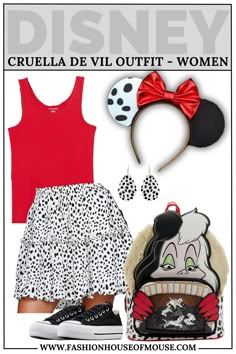 some disney mouse ears and other items are shown in this advertisement for the fashion house