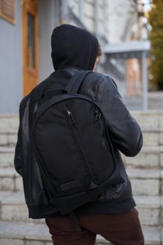 Daypack Black Backpack Laptop bag Commuting Backpack With Zipper Pocket, Everyday Nylon Backpack With Zipper Pocket, Functional Black Backpack With Anti-theft Pocket, Urban Backpack For Commuting, Practical Black Everyday Backpack, Nylon Anti-theft Backpack For Commuting, Outdoor Activities Softback Backpack With Zipper Pocket, Black Backpack With Zipper Pocket For Outdoor Activities, Urban Backpack With Zipper Pocket For Outdoor