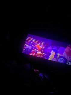 an image of a game on the screen in the dark