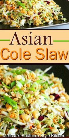 Asian Cole Slaw, Cabbage Salads, Asian Coleslaw Recipe, Slaw Salad, Asian Coleslaw, Recipes Asian, Vegetarian Salad Recipes, Cole Slaw