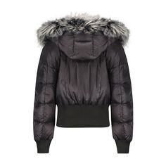 Whether you're strolling down a bustling city street or attending a sophisticated soirée, this coat transforms you into a vision of effortless elegance and timeless beauty. Meticulously produced with an interior filled with down and an exterior made of 100% polyester. Crafted from plush raccoon fur accents on the collar, hood, and neck. Fitted, bomber-style jacket with high collar, cuffs and waistband. Elegantly secured with a black YKK zipper closure. Black elastic cuffs for a snug fit. Waist p Winter Jacket Aesthetic, Ski Outfits, Fur Hood Jacket, School Fit, Winter Streetwear, Bustling City, Winter Fit, City Street, School Fits