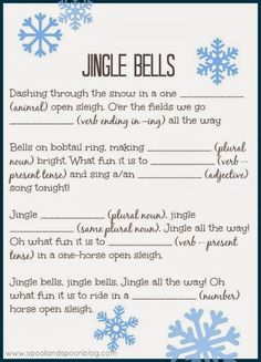 a snowflake themed christmas party game is shown on an iphone screen with the text jungle bells