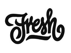 the word fresh written in black ink