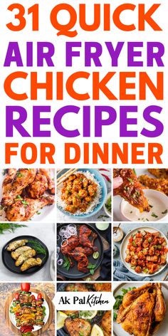 Air fryer chicken recipes are perfect for quick, crispy, and delicious low calorie high protein meals. From easy air fryer chicken breast to juicy chicken thighs, there's a recipe for every craving. Try air fryer fried chicken, spicy wings, or low-carb recipes like keto-friendly chicken tenders. These simple and healthy air fryer chicken ideas are great for weeknight dinners or meal prep. Experiment with marinated chicken, BBQ air fryer chicken, or even gluten-free nuggets for a variety. Quick Air Fryer Chicken, Easy Air Fryer Chicken Breast, Low Calorie High Protein Meals, Air Fryer Chicken Recipes, Easy Air Fryer Chicken, Chicken Recipes For Dinner, Air Fryer Fried Chicken, Homemade Chicken Nuggets