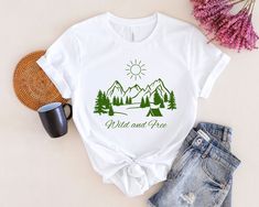 -----Our Product----- Embrace the beauty of the great outdoors with our exclusive nature-themed t-shirts, perfect for adventurers and nature lovers alike.  Each design is inspired by the beauty of nature, weekend trips to the mountains, and awe inspiring landscapes.  Whether you're hiking, camping, or simply enjoying a day in the sun, our outdoor apparel is designed to keep you comfortable and connected to nature.  Explore our collection of wildlife themed t-shirts, mountain landscape shirts, an Outdoor Summer T-shirt With Screen Print, Summer Outdoor Screen Print T-shirt, Screen Print T-shirt For Summer Outdoor, White T-shirt For Summer Outdoor Activities, Summer Graphic Tee For Hiking, Summer Hiking T-shirt With Screen Print, White Summer T-shirt For Adventure, White Shirt For Summer Outdoor Activities, Summer Relaxed Fit T-shirt For Hiking