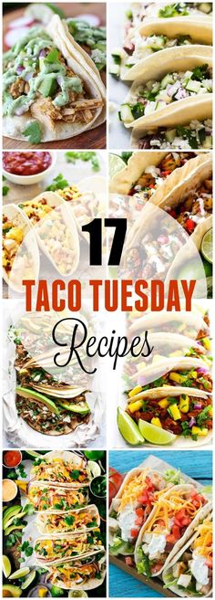 taco tuesday recipe collage with text overlay