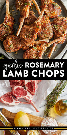 Look forward to these Garlic Rosemary Lamb Chops! Pan-seared with an amazing marinade, this rack of lamb recipe is a perfect main dish for Christmas dinner. Everyone will love this Christmas dinner idea! All Up In My Grill Tastemade, Pan Seared Lamb Chops, Lollipop Lamb Chops, Seared Lamb Chops, Lamb Chops Marinade, Lamb Chops Pan Seared, Rosemary Lamb, Lamb Lollipops, Lamb Loin Chops