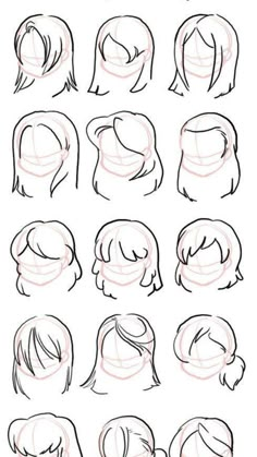 how to draw anime hair step by step