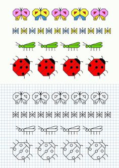 an image of a ladybug pattern with different shapes and sizes on the page