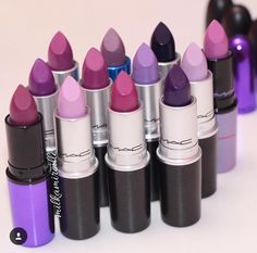 Mac lipsticks.. ❤️ How To Wear Makeup, Lipstick Container, Beauty Killer, Mac Lipsticks, Indie Makeup, Korean Eye Makeup