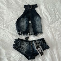 Brand New, Never Worn With Tags Still On. Item Did Not Fit And I Missed The 30 Day Deadline To Send It Back. Denim Y2k Mini Bottoms, Jaded London Top, Jaded London Ripped Dress, Jaded London Shorts, Jaded London Denim Skirt, Lulu Skirt, Jaded London, London Summer, Leather Corset