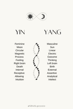 Yin Yang Qualities live within all of us!  When you read them, which one do you feel you need to nurture more, your Yin or your Yang? ☯︎ Yin And Yang Energy, Yin Vs Yang Energy, Yin Yang Energy, Yin & Yang, Yin Yang Aesthetic, Yin Yoga Quotes, Yoga Circle, Yin Yang Meaning, Ying Yang Design