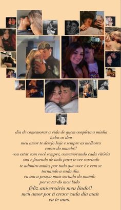 a poster with pictures of people and words in spanish on the bottom right corner is an image of a man kissing a woman's head