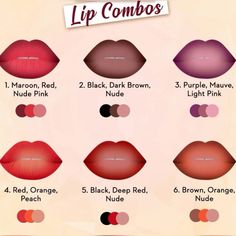 6 lip combos you should try Lip Combos For Indian Skin, Lip Combo Matte, Pink And Brown Lip Combo, Lipstick Color Palette, Pink Lip Combo, Ombre Lip, Custom Lipstick, Lip Combos, Coral Lips