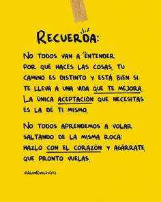 a piece of paper with the words recueria written in spanish and english on it