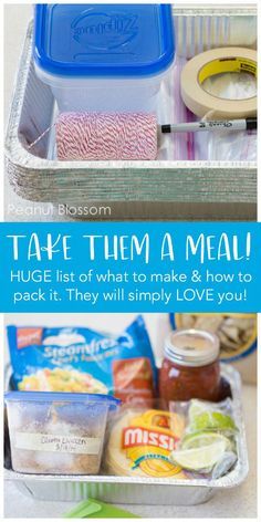 an organized lunch box with the words take them a meal