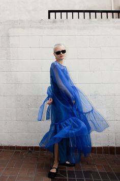 Nine Twenty-Seven Dress in Cobalt – KkCo Blue Organza Dress, Pride 2023, Cobalt Dress, Bright Blue Dresses, Organza Dress, Tulle Wedding Dress, Sheer Dress, Invisible Zipper, Outfit Inspirationen