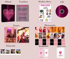 the pink love album is on display