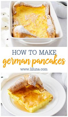 how to make german pancakes with butter and powdered sugar on the top