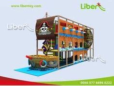 an interactive pirate ship for children to play on