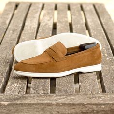 Step up your style game with the Stoney Island Ave. Moccasin No. 8159 from Robert August! 🌟 Masterfully crafted with camel suede and calf leather, plus a comfy white rubber sole. Customize it to make it uniquely yours. Look sharp, feel great. Get yours now! #FashionForward #CustomStyle Modern Brown Suede Moccasins, Lifestyle Shoes, Pinterest Fashion, Footwear Collection, Stylish Shoes, Individual Style, Summer Shoes, Step Up, Moccasins