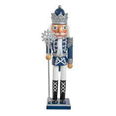 a wooden nutcracker with a crown on it's head