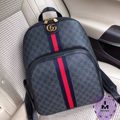 Baddie Backpacks, Black Gucci Backpack, Baddie Black, Get The Look, Leather Backpack, Two Piece, Backpacks, Gucci, Wardrobe