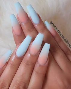 Acrylic Nails Coffin Ombre, Trendy Nails Ideas, Purple Acrylic Nails, Red Acrylic Nails, Blue Acrylic Nails, Ombre Acrylic Nails, Cute Acrylic Nail Designs, Fall Acrylic Nails