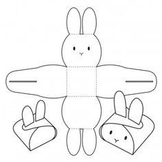 the paper bunny is cut out and ready to be used