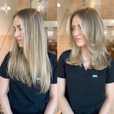 Fine Hair Midi Cut with Feathered Layers Midi Hair With Layers, Medium Length Layered Haircuts, Layered Thick Hair, Feathered Layers, Textured Haircut, Fine Straight Hair, Hair With Layers