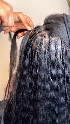 Large Micro Braids, Baddie Braids, Micro Braids Human Hair, Micro Braids Hairstyles, Big Box Braids Hairstyles, Goddess Braids Hairstyles, Box Braids Hairstyles For Black Women, Braided Cornrow Hairstyles, Braided Hairstyles Updo