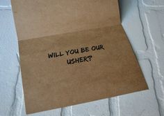 a piece of brown paper with the words will you be our user? written on it