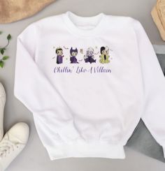 New! Disney Doll Chilling Like a Villian Custom Embroidered Sweatshirt/Hoodie was just added to eBay. Check it out! #eBay #eBaySeller Custom Embroidered Sweatshirt, Disney Doll, Disney Hoodies, Disney Dolls, Embroidered Sweatshirt, Embroidered Sweatshirts, Brands Outlet, Sweatshirt Hoodie, Active Wear