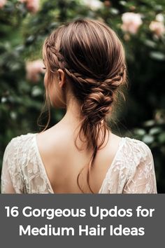 Easy updos for medium hair are the go-to option for those looking to enhance their style quickly. Ideal for work, they keep hair neat and polished all day long. They also transition beautifully for formal events like weddings, adding an elegant touch to any outfit. Styles such as a low bun, braided updo, or twisted chignon can be done in minutes and easily tailored to suit any occasion, offering versatility and comfort in one. Updos For Medium Length Hair, Easy Updos, Twist Bun