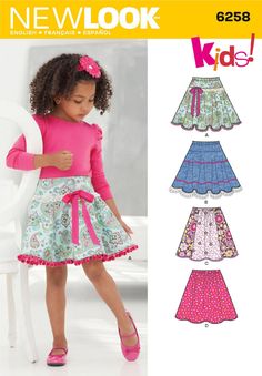 New Look Sewing Pattern Child's & Girls' Circle Skirts Child's and Girls' circle skirts have elastic waistline and are the perfect piece to customize with trims, lace, ribbon, bows and contrast fabrics.  Pattern Co: New Look Date:  2013 Size: Child/Girls' 3-12 Condition of Pattern:  Uncut in factory folds with instructions included. Condition of Envelope: Good with light all-over wear. 📦 We normally ship within 1-2 business days after purchase via USPS First Class.  For faster delivery service, please choose USPS Priority Mail.   We also offer Shipping Insurance that covers lost or damaged mail, here:  https://www.etsy.com/listing/730879768/shipping-insurance-available-for?ref=shop_home_active_1&frs=1 Please make sure your Shipping Address is current prior to checkout.  Any returned packa Girls Skirt Pattern Free, Girls Circle Skirt, Girls Skirt Patterns, Circle Skirt Pattern, Skirt Pattern Free, New Look Patterns, Skirt Patterns, Circle Skirts, Dresses By Pattern