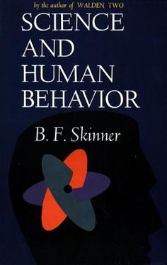 the cover of science and human behavior by b f skner, with an image of a man's head