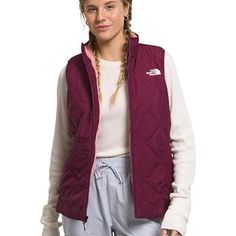 Brand New With Tags! Purple North Face Vest, The North Face Puffer, Grey Puffer, North Face Vest, Black Puffer Vest, Brown Vest, Reversible Vest, Vest White, Black North Face