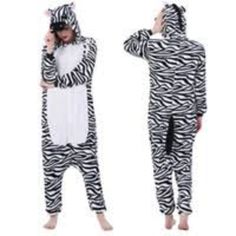 *New* Plush Zebra Pajama One-Piece Pajamas Is Made Of Ultra-Soft Plush That Makes It Comfortable To Wear As A Costume, Loungewear, Or Sleepwear. Warm And Cozy Made Of High-Quality Fleece Easy To Wear And Take Off White Long Sleeve Jumpsuits And Rompers For Sleep, Casual White Onesie For Pajama Party, Animal Costumes For Adults, Pyjamas Onesie, Onesie Pajama, Pyjamas Party, Womens Onesie, Animal Onesie, Animal Pajamas