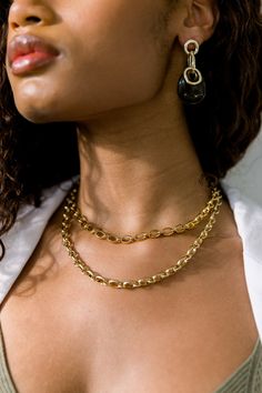 24K GOLD FILLED *Item is custom made to order; please allow 2-12 business days for processing. Jewerly Set, Pretty Jewellery, Gold Filled Chain, Spring Summer Fashion, Jewelry Inspiration, Womens Necklaces, Gold Filled, Custom Made, Chain Necklace