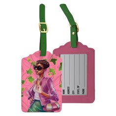 "Pink and Green" African American Luggage Tag Set Never lose your suitcase at the airport again with this must have travel accessory!  * Tag size 3.25" x 5" * Set of two Afrocentric Accessories, Green Luggage, Black Figurines, Must Have Travel Accessories, Travel Luggage Tag, At The Airport, Luggage Tag, Luggage Tags, Sacramento