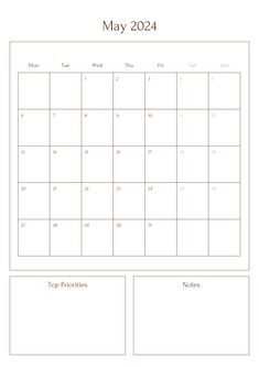 This is a calendar for the month of May 2024. 

This is a printable May planner to manage your month and to help achieve your goals. Just download, print and get started right away.

Your purchase includes 4 PDF files.
A4 Size: Monday Start May 2024 Calendar (1 Page)
A5 Size: Monday Start May 2024 Calendar (1 Page)
Letter Size: Monday Start May 2024 Calendar (1 Page)
Half Letter Size: Monday Start May 2024 Calendar (1 Page)
+ Gift File ( To Do List ) 2024 Calendar Printable, Free Planner Templates, July Calendar, September Calendar, January Calendar, November Calendar, Monthly Planner Template, Sticker Organization, Bulletin Journal Ideas