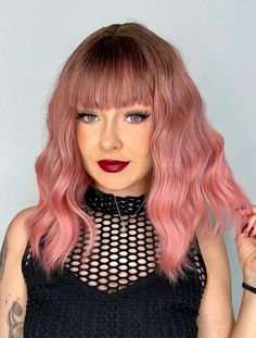 14-Inch Pink and Black Ombre Wig - Heat Resistant Synthetic Wig for Women, Perfect for Parties 💖 Introducing Petal! 💖 Unleash your playful side with Petal, a stunning 14-inch Pink and Black Ombre Wig that effortlessly adds a whimsical touch to your look. With its lightweight design and comfortable fit, Petal is the perfect choice for parties, events, or just a fun daily look. ✨ Material: 100% Heat-Resistant Premium Synthetic Fiber ✨ Parting Style: Skin Top for a natural appearance ✨ Color: Pin Ombre Wig, Party Wig, Wig Party, Ombre Design, Pink Wig, Black Ombre, Ombre Wigs, Black Wig, Pink Ombre