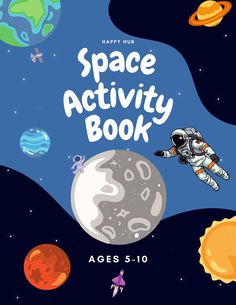 the happy hour space activity book ages 5 - 10 is available for pre - school children