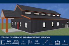 an image of a 3d rendering of a house with garage and carports on the roof