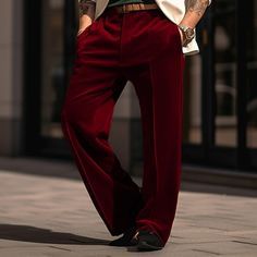 Season:Spring   Fall; Fabric:Velvet; Gender:Men's; Style:Chic  Modern,Casual,Fashion; Occasion:Holiday,Daily,Business; Fit Type:Regular Fit; Function:Comfort; Waistline:Mid Waist; Pattern:Grid / Plaid; Design:Straight Leg,Front Pocket; Pants Type:Dress Pants,Trousers,Casual Pants,Velvet Pants; Fly Type:Button; Front page:FF; Listing Date:09/11/2023; Hips:; Length:; Waist:; Fit US Size:null; Fit UK Size:null; Fit EU Size:null Men's Dress Pants, Graduation Outfits, Daily Holidays, Trousers Casual, Mens Dress Pants, Summer Concert, Graduation Outfit, Velvet Fashion, Velvet Pants