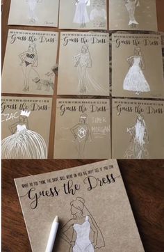 some paper cut outs that have been placed on top of each other and are being used to make wedding cards