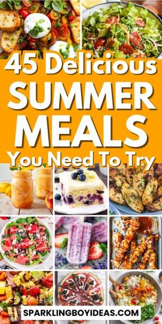 the top 25 delicious and healthy summer meals you need to try in this postcard