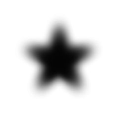 a black and white photo of a star shaped object on a white background that appears to be blurry