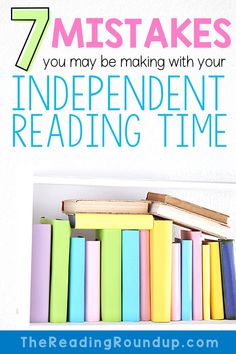 colorful books stacked on top of each other with the title 7 ways to make your students read